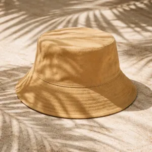 Women's bucket hat Doca 47264 camel